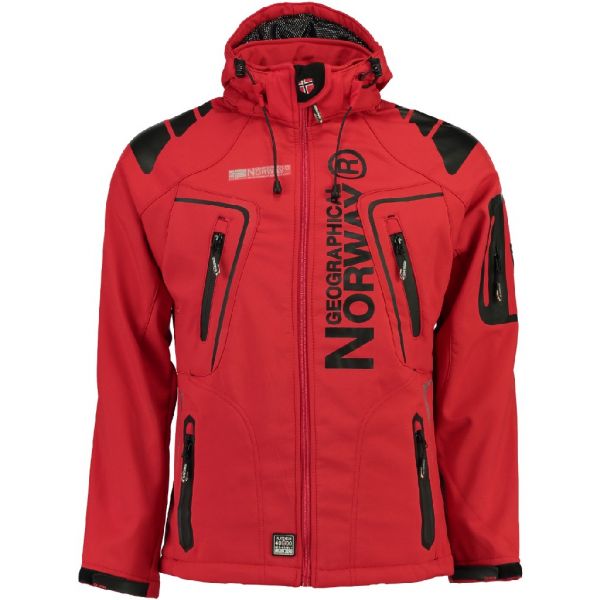 Geographical Norway Techno - Chaqueta flexible para hombre, con capucha  desmontable, Hombre, color rojo, tamaño small : : Moda
